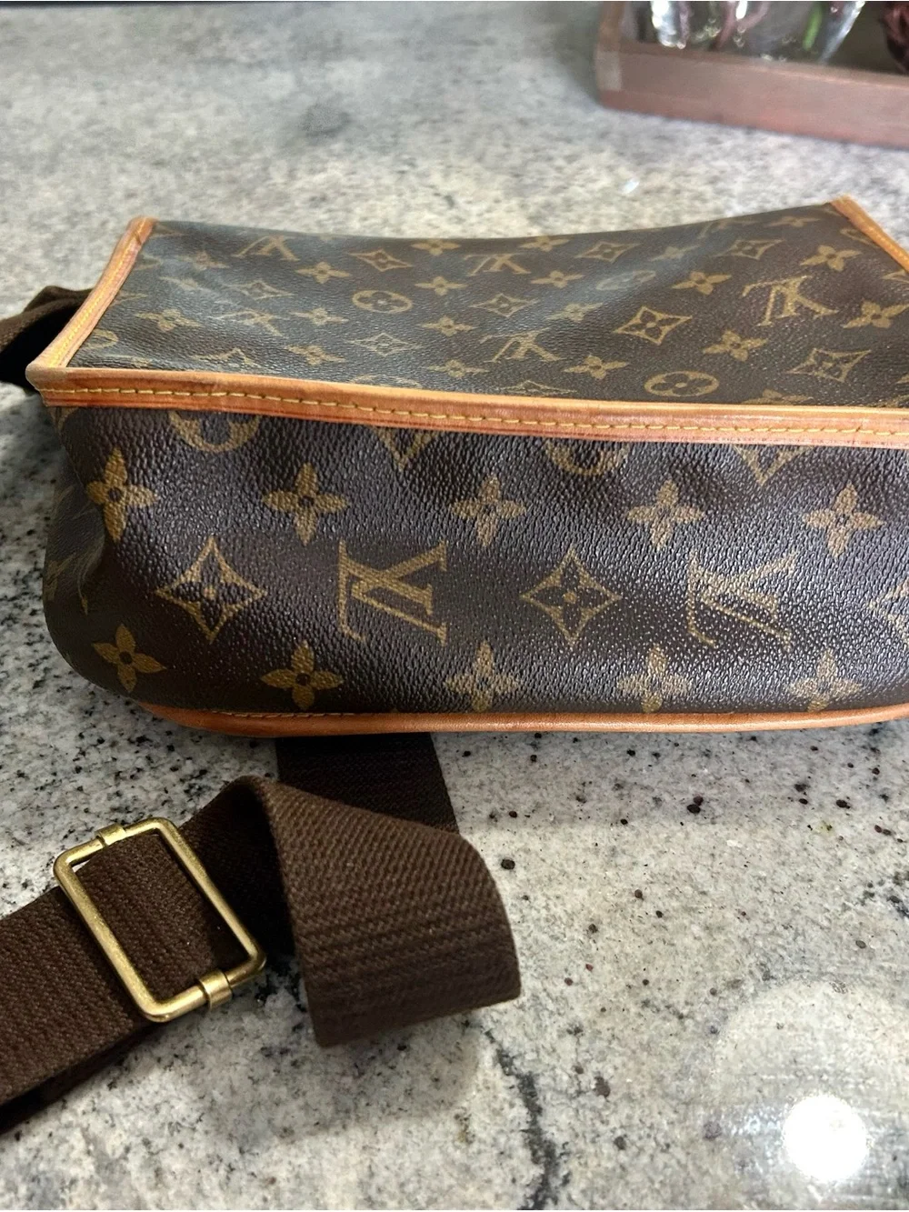 Louis Vuitton Monogram Canvas Messenger Bag in Brown and Tan